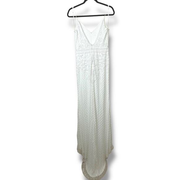 Lulus Bridal NWT Cherished Vow White Beaded Backless Mermaid Wedding Gown Dress - Picture 10 of 14